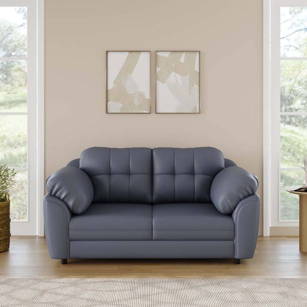 Two-seater fabric sofa